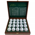 Jack Nicklaus 20 Major Victories Collection Commemorative Golf Ball Set in Wooden Case