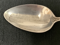 Matching 1917 Shinnecock Sterling Silver Spoon & Postcard