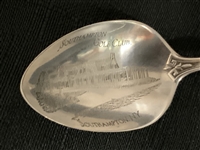 Matching 1917 Shinnecock Sterling Silver Spoon & Postcard