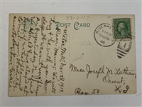 Matching 1917 Shinnecock Sterling Silver Spoon & Postcard