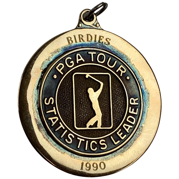 Mike Donalds 1990 PGA Tour Birdies Statistics Leader 10K Gold Winners Medal