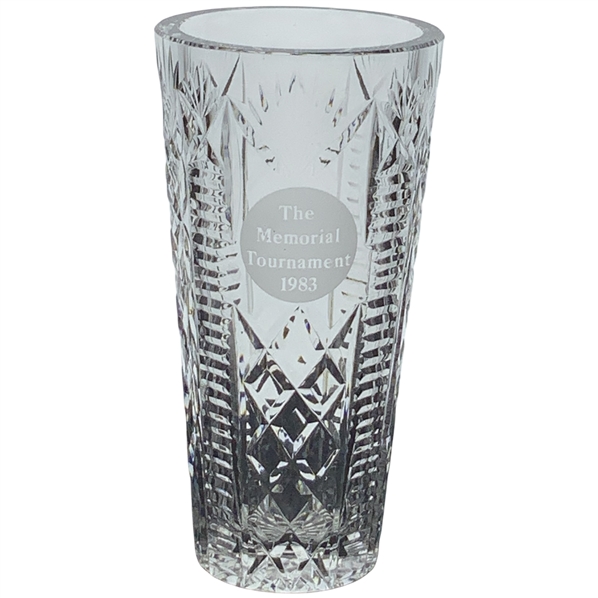 1983 The Memorial Tournament Crystal Contestant Gifted Lead Crystal Vase 