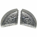 1994 AT&T Pebble Beach National Pro-Am Contestant Gifted Waterford Crystal Quadrant Pattern Bookends