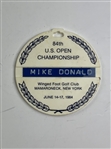 Mike Donald's 1984 US Open at Winged Foot Contestant Badge & Bag Tag