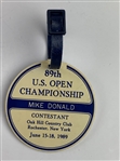 Mike Donald's 1989 US Open at Oak Hill Contestant Badge & Bag Tag