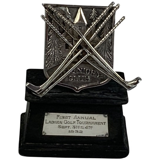 Intricate 1932 Seigniory Club Canadian Sterling Silver Golf Trophy by Birks