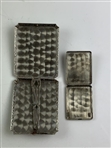 Vtg. Pair of Matching MS Rodenberg Co Art Deco SilverTone Golf Themed Cigarette & Match Safes
