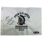Brooks Koepka Signed 2018 US Open Shinnecock Hills Golf Flag JSA ALOA