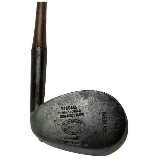 Tom Stewart St Andrews Special Hand Forged Niblick Hickory Shaft Golf Club