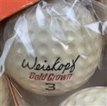 A Full Dozen Vintage MacGregor Tom Weiskopf Gold Crown CutProof Golf Balls in Original Packaging