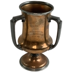1907 Three Handled Loving Mixed Metal Cup Trophy Greensburg Country Club 