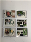 A Collection of Twenty Three Upper Deck Golf Memorabilia Trading Cards Featuring Authentic Fabric Swatches 2001-2003