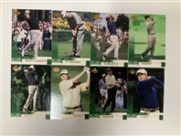 A Collection of 2002 Upper Deck Golf Trading Cards Including Rookie Cards and Subsets