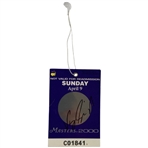 Champion Vijay Singh Signed 2000 Masters Tournament Sunday Grounds Pass JSA ALOA