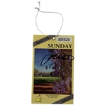 Jordan Spieth Signed 2015 Masters Tournament Sunday Patron Badge JSA ALOA