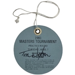 Champion Tom Watson Signed 1981 Masters Tournament Ticket JSA ALOA
