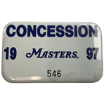 1997 Masters Tournament Metal Concession Badge #546