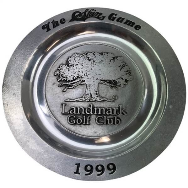 1999 The Skins Game Landmark Golf Club Pewtarex Commemorative Plate