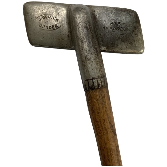 c.1904 J Gouick Dundee Center Shafted "Perfect" Patent Pend. Putter - Less Than 10 Known Examples!