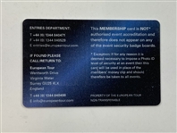 Gary Player's 2014 European Tour Identification Card