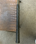 Novelty Golf Theme Wrought Iron and CrocodileEmbossed Leather Armchair