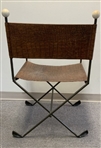 Novelty Golf Theme Wrought Iron and CrocodileEmbossed Leather Armchair