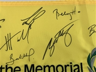 2024 Memorial Tournament Field Signed Golf Pin Flag with 41 Signatures JSA ALOA