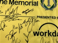 2024 Memorial Tournament Field Signed Golf Pin Flag with 41 Signatures JSA ALOA
