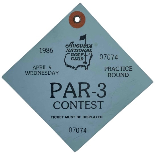 1986 Masters Tournament Par 3 Contest Wednesday Ticket - Jack Win