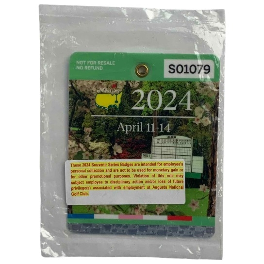 2024 Masters Tournament SERIES Badge #S01079 in Original Packaging