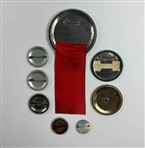 A Collection of Vintage Golf Tournament Contestant Pins and Memorabilia