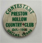 A Collection of Vintage Golf Tournament Contestant Pins and Memorabilia