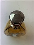 Stunning 1920's Amber Glass Pinched Side Rye Decanter with Silver Overlay Golfing Motif