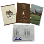 Duval, Johnson, Spieth & Player Signed Scorecards JSA ALOA