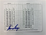 Duval, Johnson, Spieth & Player Signed Scorecards JSA ALOA