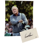 Arnold Palmer Signed Cut w/ Photo JSA#II13971