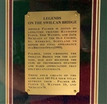 Palmer, Nicklaus, Floyd & Watson Signed Golf Memorabilia Display Legends on the Swilcan Bridge JSA ALOA