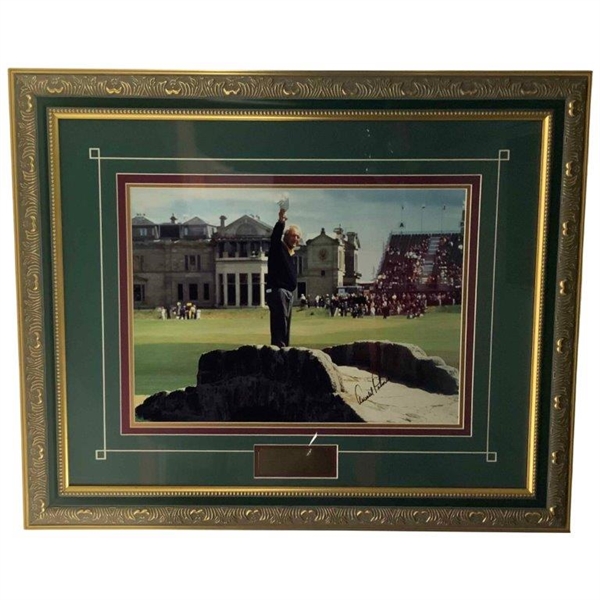 Arnold Palmer Signed Framed Photograph Arnies Farewell St. Andrews 1995 JSA ALOA