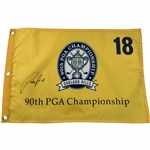 Padraig Harrington Signed 2008 PGA Championship at Oakland Hills Embroidered Flag JSA ALOA