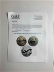 Fuzzy Zoeller, Tom Weiskopf & Nick Faldo Signed Personal Used Golf Balls JSA ALOA