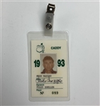 Lot of Four Official Masters Tournament Caddy Badges (1987,91,93,94) -Issued to Mike Mazzeo for Fuzzy Zoeller