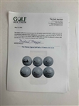 Tom Watson Signed Golf Ball w/ 5 Other Match Marked Pro V1 JSA ALOA
