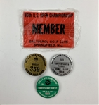 A Collection of U.S. Open Championship Golf Badges, Pins, and Ephemera 1980-1995