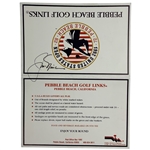 Jack Nicklaus Signed Pebble Beach Scorecard - Site of 72 US Open & 61 US Am Wins JSA ALOA
