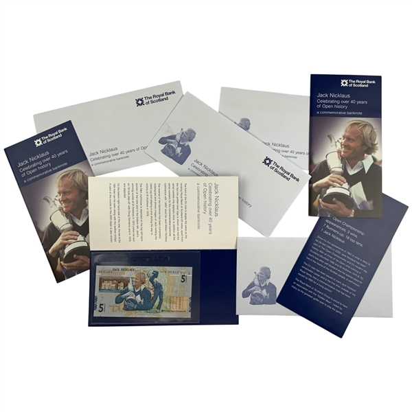 A Group of Four Royal Bank of Scotland Jack Nicklaus Commemorative Five Pound Banknote Sets