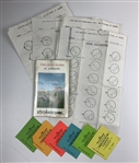 A Collection of The Open Championship Golf Memorabilia and Ephemera Including Caddie Credentials and Hole Location Sheets