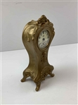 Jennings Brothers Art Nouveau Cast Metal Golfer Mantel Clock with Waterbury Movement
