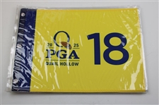 Ten (10) 2025 PGA Championship at Quail Hollow Official Unopened Screen Flags - Scheffler Winner