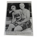 1960 Jack Nicklaus & Barbara Nicklaus Swimming with Bride To Be Press Photo