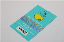 1997 Masters Tournament Wednesday Practice Round Ticket #Y04872